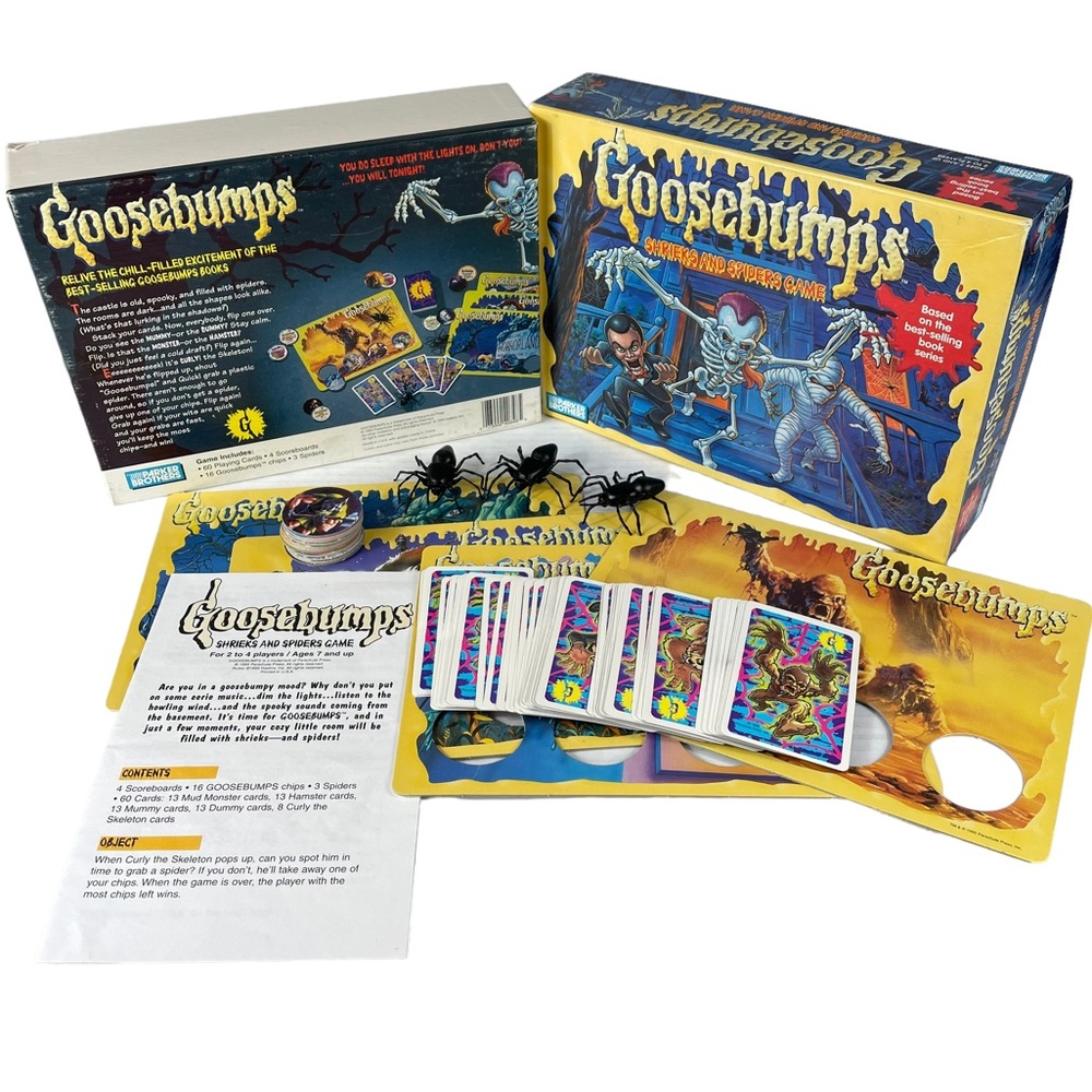 Vintage Goosebumps Shrieks And Spiders Game 100% Complete 1995 Parker Brothers